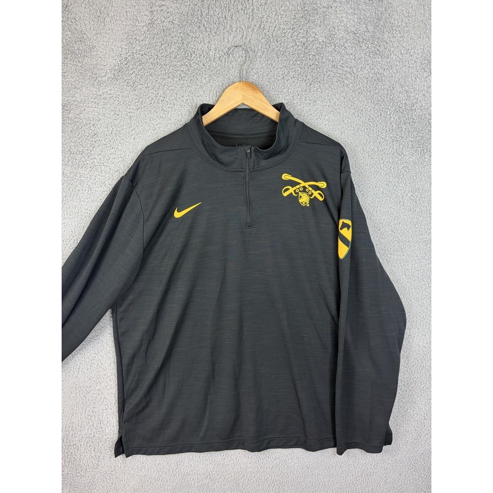 Nike Dri-FIT Pullover Mens 2XL Gray 1/4 Zip Long Sleeve Army Military Top Mens